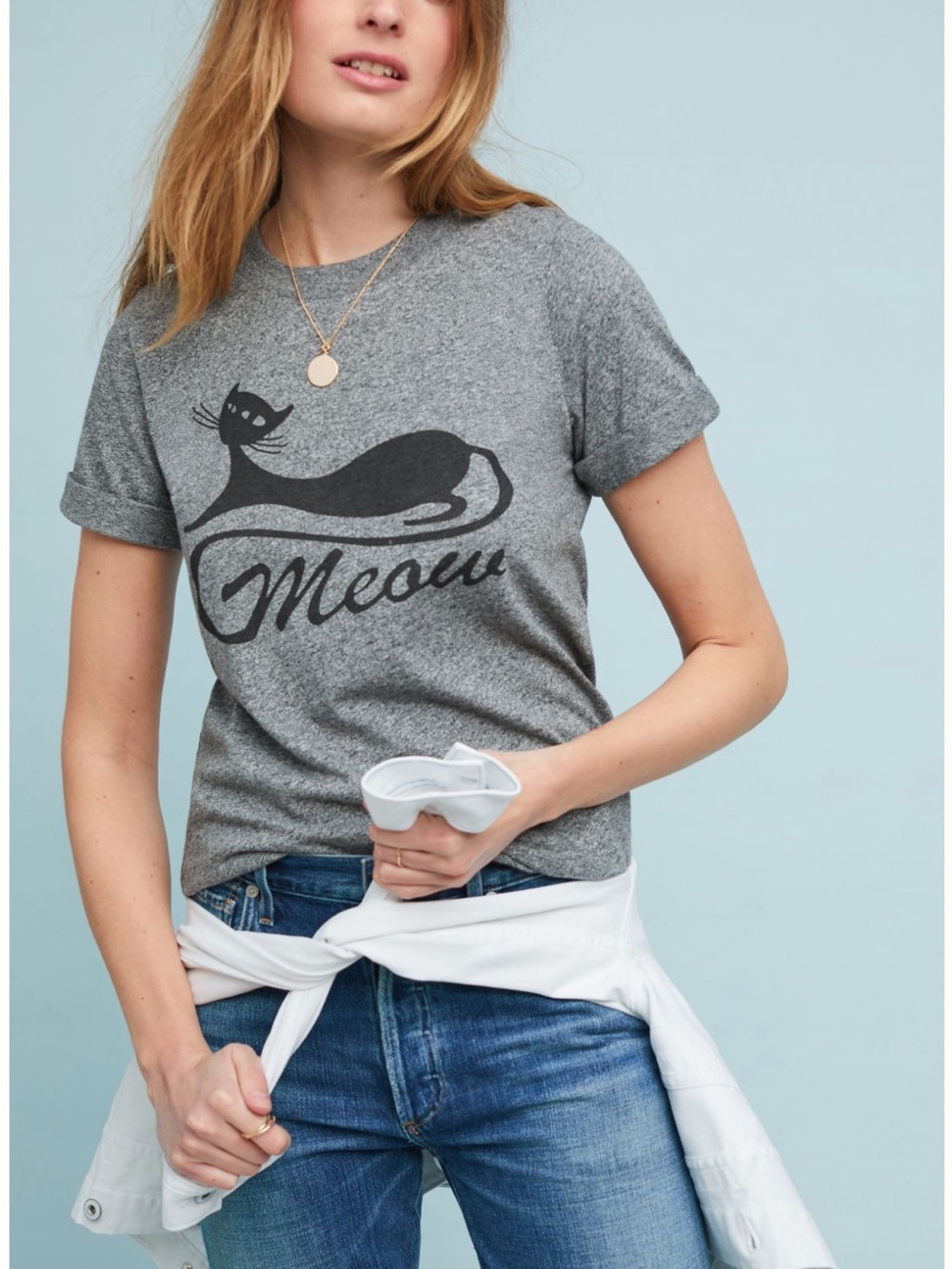 Sol Angeles x Anthropologie Cat Meow Graphic Tee